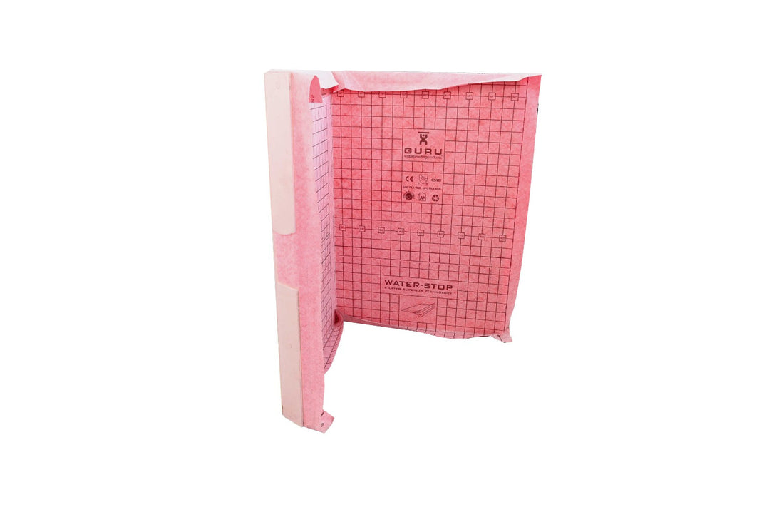GURU Shower Linear Drain Superkit 49-1/2"x71-1/2" PVC with Drain
