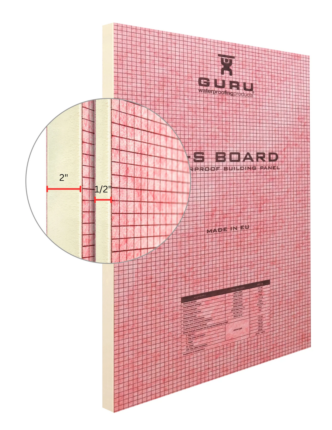GURU WATER-STOP WALL BOARD 3' x 5' x 1/2" (Pack of 6)